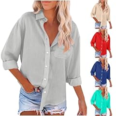 Linen shirts women for sale  Delivered anywhere in USA 