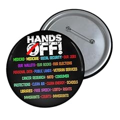 Hands protest button for sale  Delivered anywhere in USA 