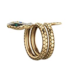 Used, Tuxiaobu Snake Women Ring，Trendy Gold Color Alloy Snake for sale  Delivered anywhere in Canada