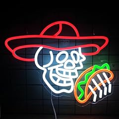 Tacos skull neon for sale  Delivered anywhere in USA 