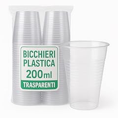 Bicchieri plastica trasparenti usato  Spedito ovunque in Italia 