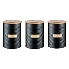 EHC Set of 3 Tea, Coffee & Sugar Canister Storage Jars for sale  Delivered anywhere in UK