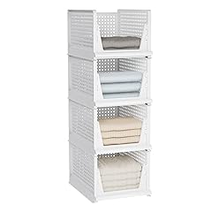 Stackable plastic storage for sale  Delivered anywhere in USA 