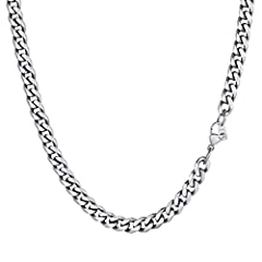 PROSTEEL Curb Chain 6mm Necklace Mens 22inch Chunky for sale  Delivered anywhere in UK