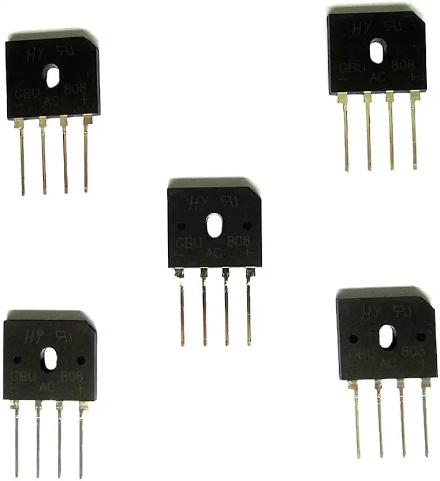 F Fityle Gbu808 Schuurbrug, diode, plat, 8 A, 800 V, eenfasig, 4 pinnen tweedehands  