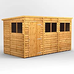 POWER Sheds 12 x 6 Overlap Wooden Shed. 12x6 Pent Wooden for sale  Delivered anywhere in UK
