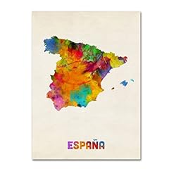 Spain watercolor map for sale  Delivered anywhere in USA 