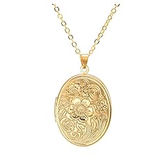 Gold locket necklace for sale  Delivered anywhere in UK