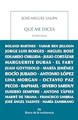 Qué dices entrevistas d'occasion  Livré partout en France