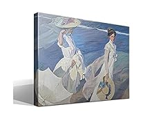 Canvas lienzo bastidor Paseo a la Orilla del Mar de, usado segunda mano  Se entrega en toda España 