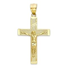 Solid gold crucifix for sale  Delivered anywhere in USA 