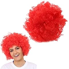 Red afro wig for sale  Delivered anywhere in UK