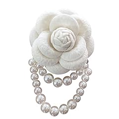 Elegant fabric camellia for sale  Delivered anywhere in UK