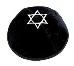 Black plush kippah for sale  Delivered anywhere in UK