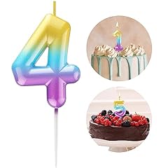 Rainbow number candle for sale  Delivered anywhere in USA 