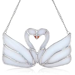 Snuggling swans stained for sale  Delivered anywhere in USA 