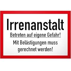 Dankedir irrenanstalt schild gebraucht kaufen  Wird an jeden Ort in Deutschland