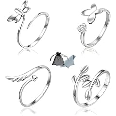 Swirlcolor silver rings for sale  Delivered anywhere in UK
