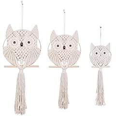 Piece owl macrame for sale  Delivered anywhere in USA 