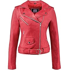 blouson cuir rouge femme d'occasion  Livré partout en France