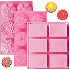 OBSGUMU 3 Pack Silicone Soap Moulds,6 Cavities Silicone for sale  Delivered anywhere in UK