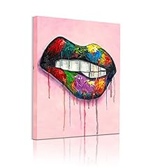 Pink lip canvas for sale  Delivered anywhere in USA 