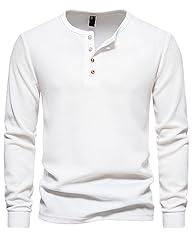 Henley shirt mens for sale  Delivered anywhere in UK