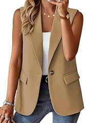 Tan vest blazer for sale  Delivered anywhere in USA 
