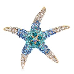 Rhinestone starfish brooch for sale  Delivered anywhere in USA 