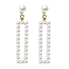 Pearl clip earrings for sale  Delivered anywhere in UK
