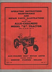 Used, Allis-Chalmers Model B Tractor Maintenance Manual for sale  Delivered anywhere in Ireland