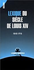 Lexique siècle louis d'occasion  Livré partout en France