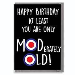 Funny mod birthday for sale  Delivered anywhere in UK