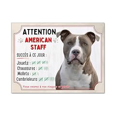 Plaque attention american d'occasion  Livré partout en France