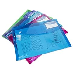 Rapesco 0700 ID Popper Wallet, A4+, Bright Transparent for sale  Delivered anywhere in UK
