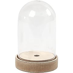 52161 campana di vetro su supporto in legno 12.5 x 8 cm usato  Spedito ovunque in Italia 