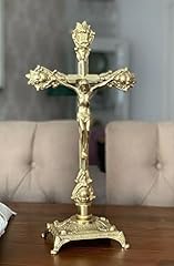 Crocifisso ottone croce usato  Spedito ovunque in Italia 