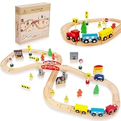 Woodenedu 60pcs train for sale  Delivered anywhere in USA 