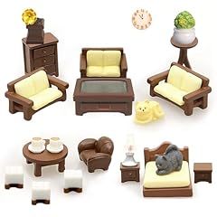 23pcs brown dollhouse for sale  Delivered anywhere in USA 