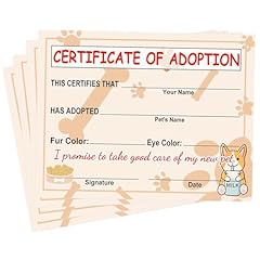 Dog adoption certificates for sale  Delivered anywhere in USA 