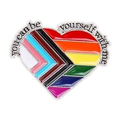 Brooch heart rainbow for sale  Delivered anywhere in Ireland