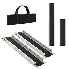 XMTECH 2 x Auffahrrampe 76-122cm Rollstuhlrampe, Aluminium Teleskoprampe mit Antirutsch Belag & Aufbewahrungsbeutel, Verstellbare Laderampe mit 300 kg, für Treppe Hindernissen Haus Schritte gebraucht kaufen  Wird an jeden Ort in Deutschland