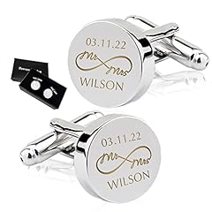 Personalised cufflinks men for sale  Delivered anywhere in UK