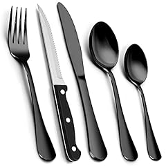 Piece black cutlery for sale  Delivered anywhere in UK