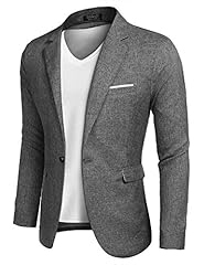 COOFANDY Men Suit Jacket Linen Slim Fit Sport Coat for sale  Delivered anywhere in USA 