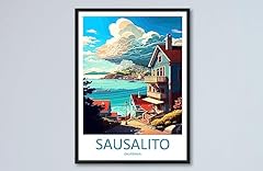 Poster sausalito travel for sale  Delivered anywhere in USA 