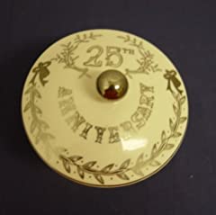 Lefton 25th Anniversary Platinum Candy Dish 5 for sale  Delivered anywhere in USA 
