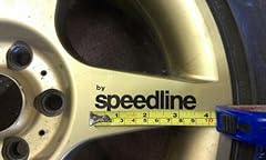 SPEEDLINE ALLOY WHEEL STICKERS DECALS X4 IN BLACK for sale  Delivered anywhere in UK