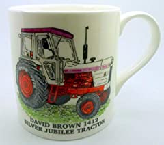 Used, David Brown 1412 Silver Jubilee Tractor Mug ~ Large for sale  Delivered anywhere in UK
