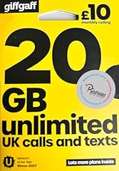 Giff gaff sim for sale  Delivered anywhere in UK